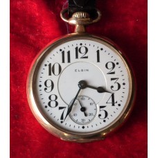 Elgin Father Time 21J Size 16 Railroad Pocket Watch